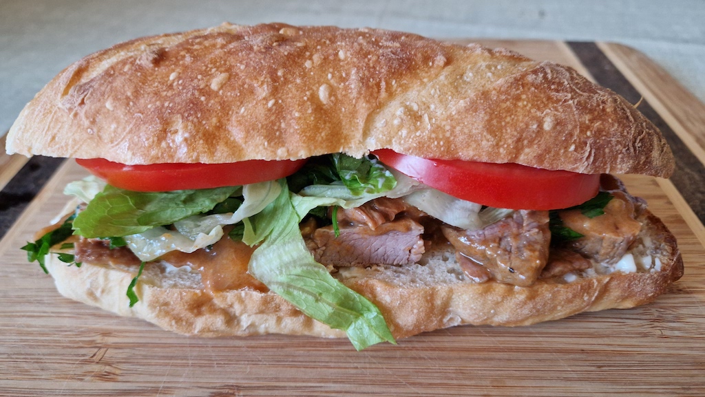 Roast Beef Po' Boy Sandwich